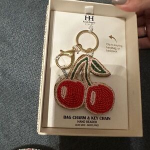 Haute Hippie Beaded Cherry Keychain